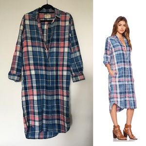 Current/Elliot Flannel Shirt Dress
